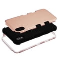 thumbnail image 3 of Kaleidio Case For Apple iPhone XS Max (6.5") [TUFF Armor] Impact Protective Hybrid [Shockproof] 3-Piece Dual Layer Rubber Cover w/ Overbrawn Prying Tool [Rose Gold/Black], 3 of 6