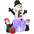 thumbnail image 6 of Yexmas 6FT Christmas Snowman Inflatables,Outdoor Snowman Decor with Penguins & Gift Boxes,Xmas Blow Up Yard Inflatables for Party Indoor Garden Lawn Decor, 6 of 14