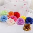 thumbnail image 3 of 5 Pcs Artificial Floral Silk Roses Real Looking Fake Roses Heads Bulk Flowers for DIY Wedding Bouquets Centerpieces Arrangements Party Baby Shower Party Home Decorations, 3 of 3