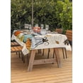 thumbnail image 2 of Outdoor Tablecloth with Umbrella Hole and Zipper, Thanksgiving Rectangle Table Cloth 54x80 Inch Waterproof Tablecloth, Farmhouse Pumpkin Maple Leaf Checkered Picnic Table Cover for Patio Camping, 2 of 7