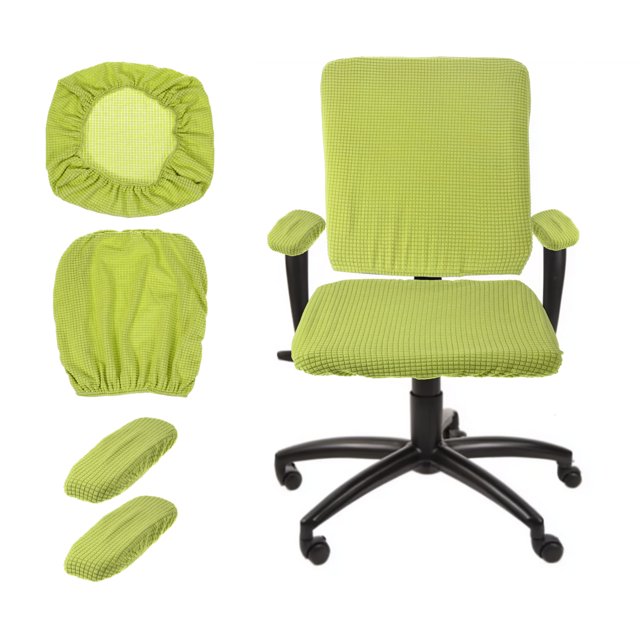 Funda para Silla de Oficina con Funda para Reposabrazos para Silla de Computadora, Sillas de Escritorio Verde Frutal