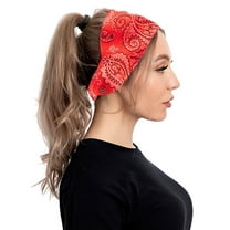 IDALL Bandanas for Women,Head Scarf Women Fashion Hairband Head Wrap Headband Hair Band Bandanas Hair Scarf,Headbands for Women Red