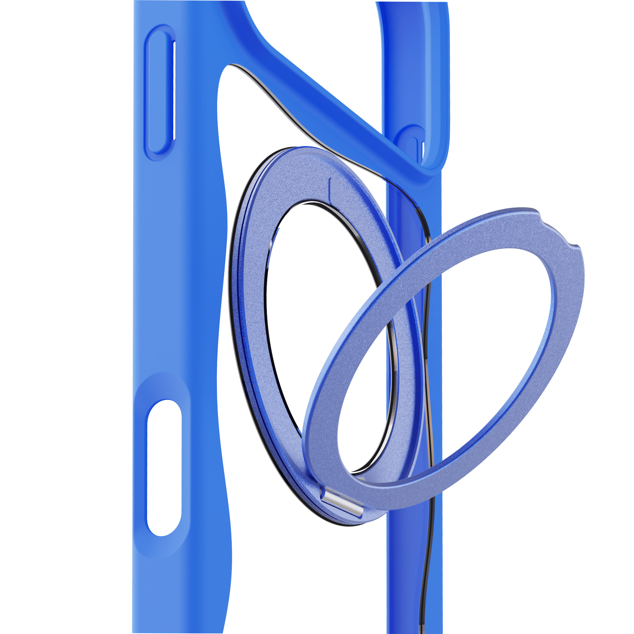 onn. Phone Case for iPhone 17 Pro Max, MagSafe Compatible with 360° Kickstand, Blue