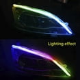 thumbnail image 3 of Ultra Thin Car LED Headlight Daytime Running Iridescent Light Eyebrow Strip With Remote control 60cm, 3 of 9