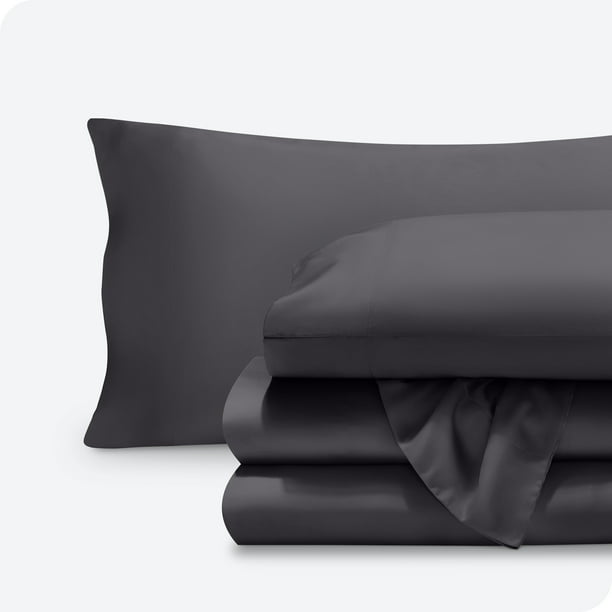 Bare Home Juego de Sábanas TENCEL™ - Lyocell Derivado Del Eucalipto - Split Head Flex King, Gris Hierro Forjado