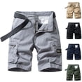 thumbnail image 1 of Sentmoon Men Cargo Short Running Shorts Men High Waist Breathable Solid Color Regular Fit Men Shorts Athletic Active Hawaii for Travel and Sightseeing M-XL, 1 of 8