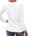 thumbnail image 3 of Jersey con cuello en V de leopardo, camiseta holgada informal de manga larga, túnica suave de moda para mujer, 3 of 5