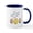 White/Navy Inside, variant on CafePress - The Easter Bunny Wuz Here Mugs - 11 oz Ceramic Mug - Novelty Coffee Tea Cup