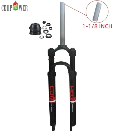 DONSP1986 29" MTB Suspension Fork,28.6mm Straight Tube Manual Lockout Ultralight Aluminum Alloy Bike Fork and 1-1/8 inch headset Combo