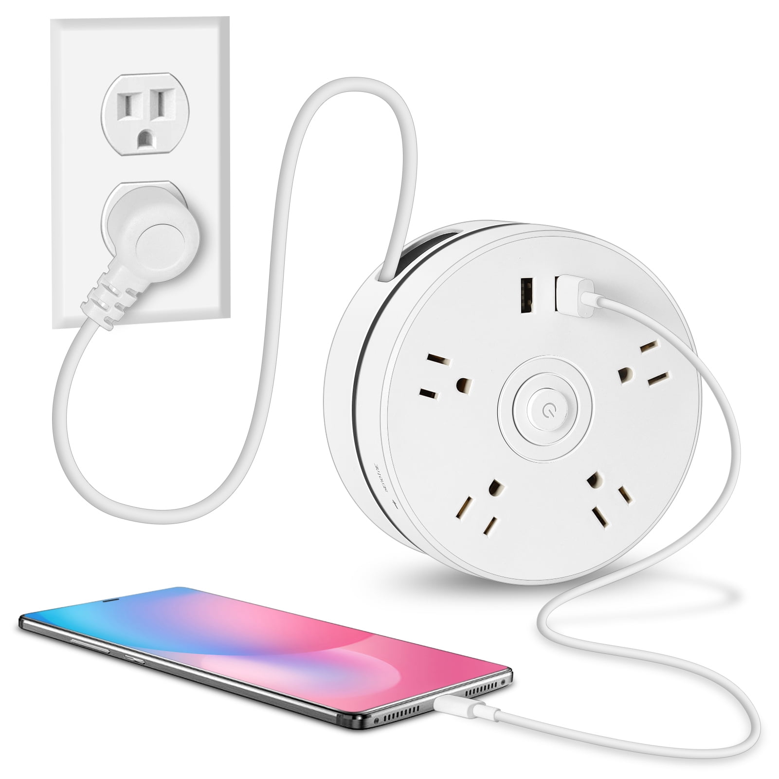 Travel Power Strip with USB Ports, Non Surge Power Strip Cruise, 6Ft