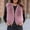 X-1092Pink, variant on YMNXA Women'S Fuzzy Vest Sleeveless Open Front Solid Color Comfortable Warm Thick Jacket Coat For Daily Wear Black L