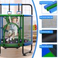 thumbnail image 6 of YORIN Trampoline for Kids, 66'' Mini Trampoline for Toddlers with Swing, Enclosure Net and Basketball Hoop, 5.5FT Indoor/Outdoor Kids Round Trampoline with Adjustable Gymnastics Bars, Gifts for Kids, 6 of 7