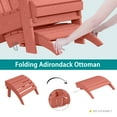 thumbnail image 5 of AreShark Folding Adirondack Footrest, All Weather Adirondack Ottoman Without Assembly, Dark Red, 5 of 12