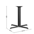 thumbnail image 4 of Flash Furniture Beverly 33'' x 33'' Restaurant Table X-Base with 4'' Dia. Table Height Column, 4 of 6