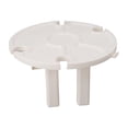 thumbnail image 3 of Mesa de picnic portátil con soporte para copas de vino, mesa plegable para exteriores, práctica mesa plegable de plástico para fiestas al aire libre, color blanco, 3 of 14