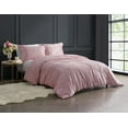 thumbnail image 2 of Rochelle Outline Floral Rose 3-Piece Crushed Velvet Comforter Set - King, 2 of 6