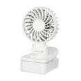 thumbnail image 2 of Ventilador portátil con clip, refrigeración por viento fuerte, ajuste de 3 velocidades, pequeño mini ventilador de escritorio Blanco, 2 of 9
