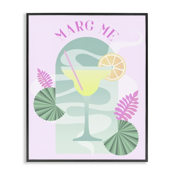 Stupell Industries Marg Me Phrase Food & Beverage Painting Black Framed Art Print Wall Art, 11 x 14