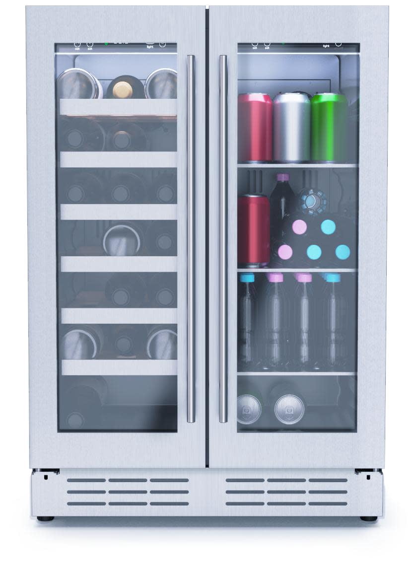 Elica Ebf521 24" Wide 21 Bottle Capacity And 60 Can Capacity Wine And Beverage Cooler -