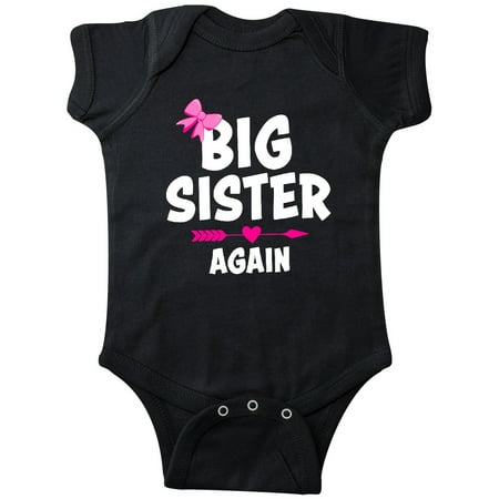 

Inktastic Big Sister Again with Bow and Arrow Gift Baby Girl Bodysuit