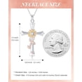 thumbnail image 6 of AWAYTR Imitation Silver Plated Alloy Cross Necklace for Women, Dainty Faith Cross Pendant with Floral Rhinestone Charm, Religious Jewelry Gift, 6 of 7