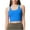 Blue, variant on Womens Workout Sports Bras Fitness Backless Racerback Padded Bra Yoga Crop Tank Top Hot Pink