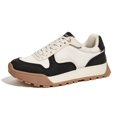 thumbnail image 1 of Zapatillas LUCKY STEP de lona con plataforma para mujer, color beige/negro, 1 of 9