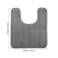 thumbnail image 3 of Amosfun Bathroom Anti-Skid Rug Memory Foam Dark Grey Soft Comfortable Easy to Clean, 3 of 6