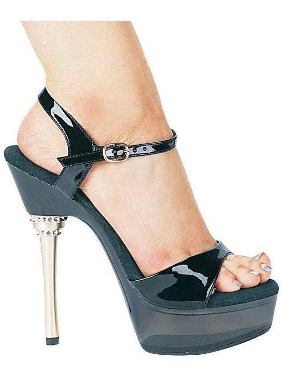 Ellie Shoes Womens 6 Inch Heel Strapy Sandal. 