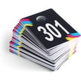 thumbnail image 2 of Live Plastic Number Tags, Normal and Reverse Mirror Image Coat Room Checks for Facebook Live, Reusable Lularoe Supplies, Hanger Cards for Clothes, 100 Consecutive Numbers, (301-400), 2 of 7