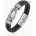 thumbnail image 4 of Mother And Son Forever Linked Together Braided Leather Bracelet, 4 of 5