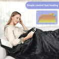 thumbnail image 6 of Heated Blanket Electric Queen Size, Soft Sherpa Flannel Heating Blanket Throw with Overheating Protection, 8 Hours Auto Off 10 Fast Heating Levels, Heat Blanket for Home , Machine Washable-Dark Gray, 6 of 8