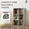 thumbnail image 3 of CAPHAUS Sturdy Room 11-Inch Cube Storage Organizer Shelf, with Thick Exterior Edge, Storage Shelf Divider w/Back, Bookcase, 6-Cube / 8-Cube / 9-Cube, Colors Available in Rustic Grey Oak and White, 3 of 9