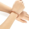 thumbnail image 3 of Natural Sunstone Round Beads Stretch Bracelet for Men Women Bead: 8mm 2-1/8 inch(5.3cm), 3 of 5