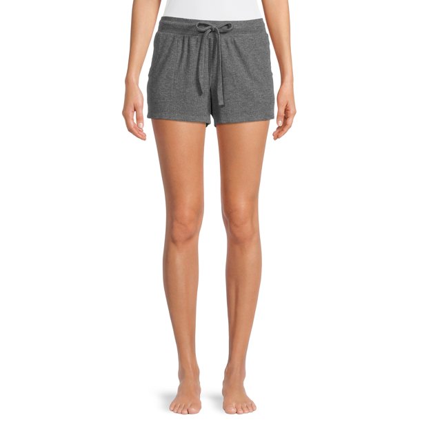 Joyspun Women's Hacci Knit Sleep Shorts, Sizes S to 3X