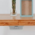 thumbnail image 4 of LOLIPPYY 2-Pack Small Grey Desk Drawer Organizer with Slide-Out Hidden Tray for Under Table Storage, 4 of 8