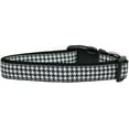 thumbnail image 3 of Pet Dog  Cat Nylon Collar or Leash, "Houndstooth Black", 3 of 3