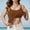 Brown, variant on Harpily Camisole Tops for Women V Neck Built in Bra Cable Knit Spaghetti Strap Multi Size White Black Tank Top Daily Wear