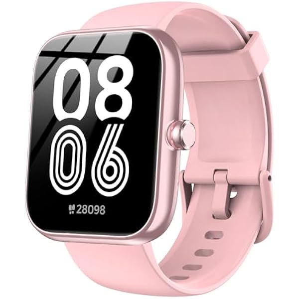 wonima44 Smart Watch with Alexa & Bluetooth Calls, 1.83" HD Fitness Tracker for Men Women, IP68 Waterproof, 120+ Workout Modes, 24/7 Heart Rate/Sleep Tracking, iOS Android Phones Compatible (Pink)