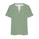 thumbnail image 4 of Camisetas Casuales de las Mujeres Largo Casual Impreso Cuello Redondo Suelto Top, Camiseta de Verano de Manga Corta, 4 of 5