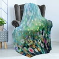 thumbnail image 4 of Flower Soft Flannel Fleece Throw Blanket, Dandelion in Air Splashes Pollination Time Mother Earth Growing Giving Life, Cozy Plush for Indoor and Outdoor Use, 60" x 80", Multicolor, by Ambesonne, 4 of 5