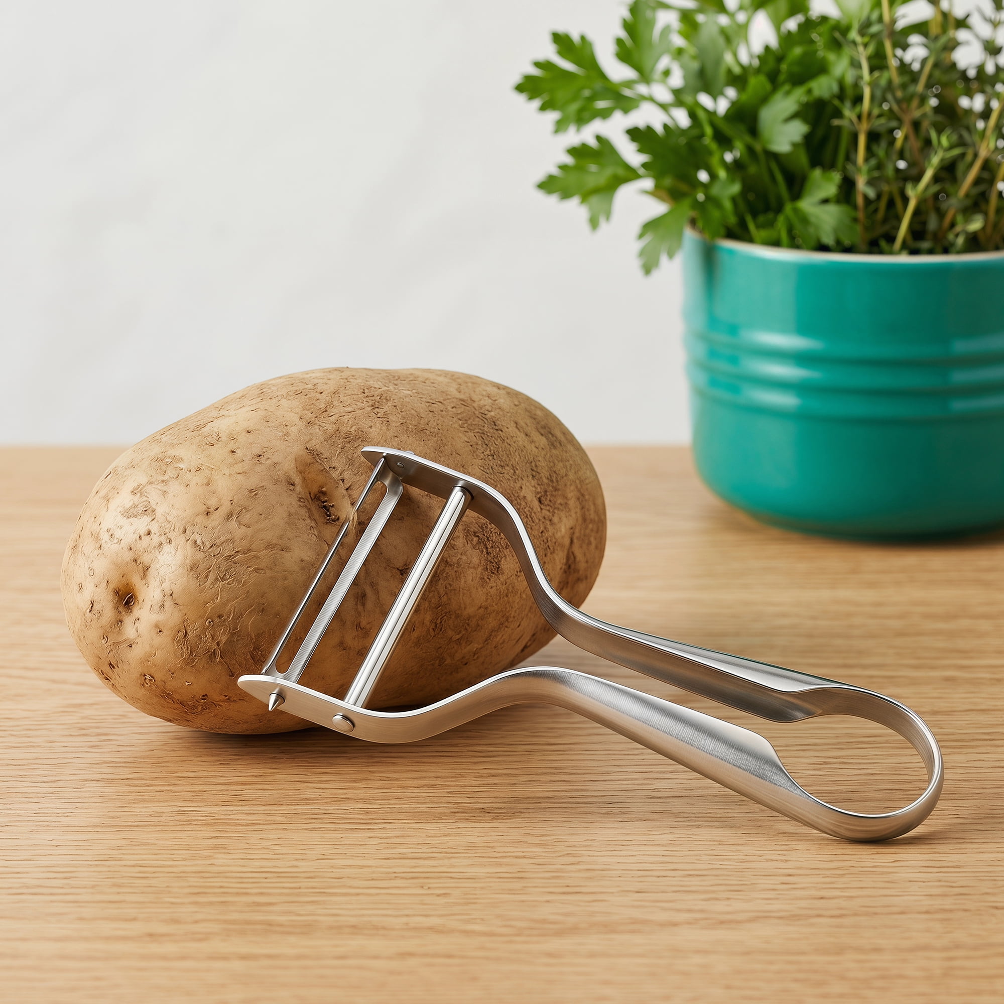 Unique Bargains Stainless Steel Vegetable Peeler with Ergonomic Handle Silver 5.2x2.5 inch