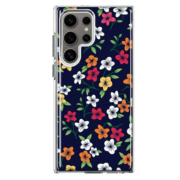 Mundaze - Case for Samsung Galaxy S22 Ultra Slim Shockproof Hard Shell Soft TPU Heavy Duty Protective Phone Cover - Cute Colorful Flowers
