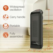 Lasko 15.75 1500W Oscillating Digital Ceramic Tower Space Heater, Remote, Black, CT16670