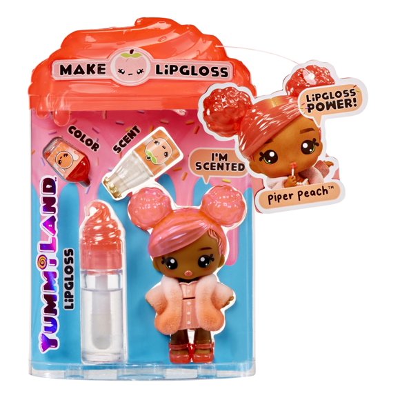 Yummiland Lipgloss Doll- Piper Peach, Ages 4+