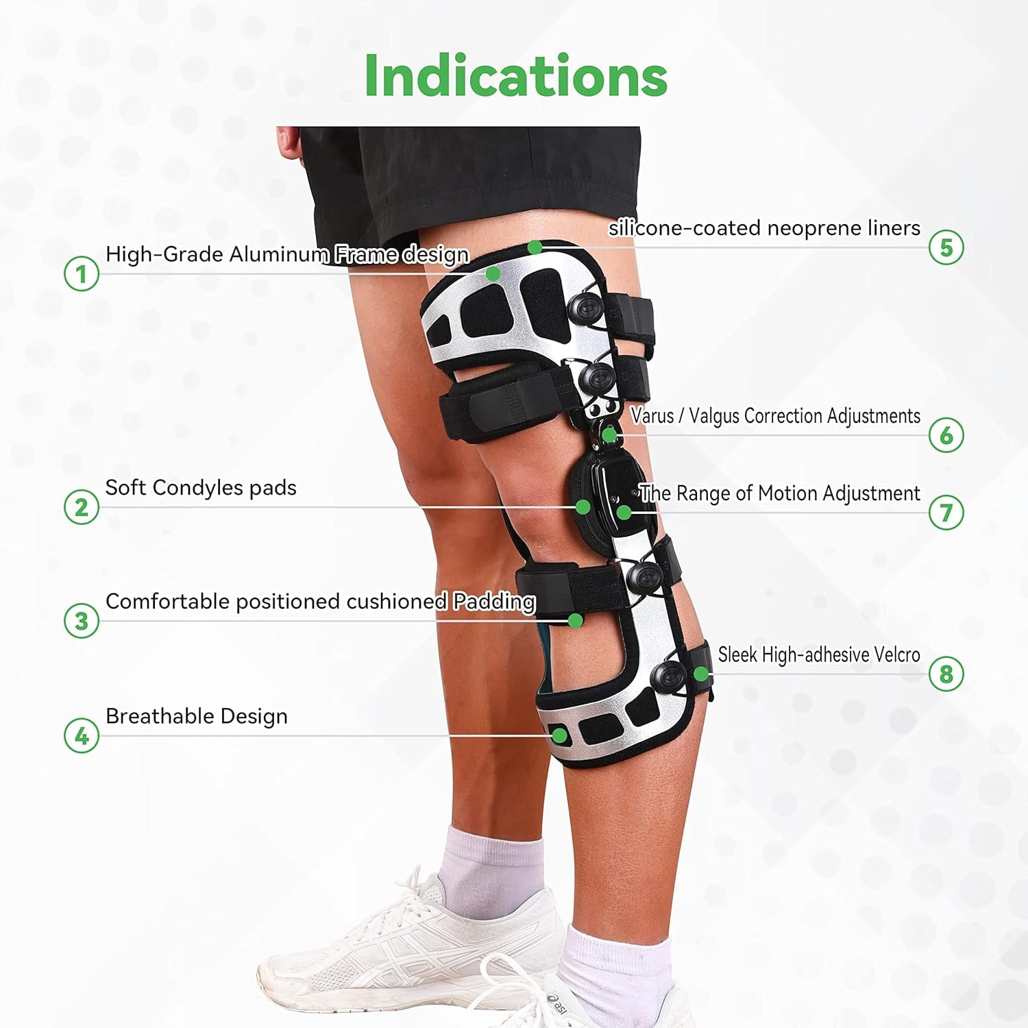 Orthomen OA Unloader Knee Brace Instability of Knee Joint or Ligament Injury & Protect Knee Joint after Knee Surgery (XL/R)