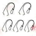 thumbnail image 4 of 5pcs Servilletas de papel Cordón Clip Comida Babero Toalla Toallas Cadena Cordón flexible Servilletero ajustable para adultos (Negro), 4 of 8