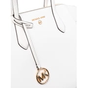 Michael Kors Marilyn Medium Saffiano Leather Top Zip Tote, Optic White