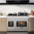 thumbnail image 2 of Costway 48 Inches Natural Gas Range Freestanding with 7 Burners Cooktop & Double Ovens, 2 of 9