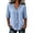Blue, variant on Women's Casual Relaxed Fashionable Three-quarter Sleeve Casual Ruffled Open-neck Sweater Top Black XXL